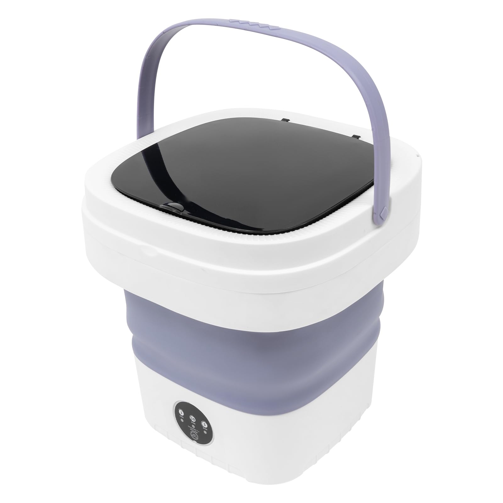 Mini machine à laver pliable, 12 l, portable, avec égouttoir, 3 modes de nettoyage, silencieuse, électrique, petite machine à laver, nettoyage en profondeur des sous-vêtements, vêtements de