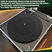 Turntable Platter Mat Black Rubber Silicone Design for Universal to All LP Vinyl Record Players