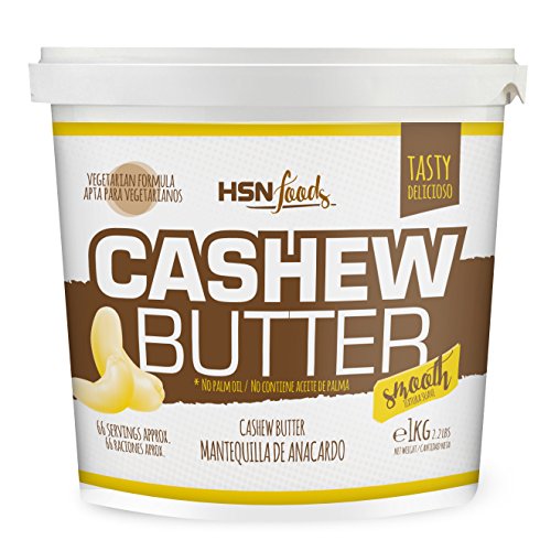 HSN Beurre de Noix de Cajou avec Texture Onctueuse et Douce | 100% Naturel | Cashew Butter Smooth | Convient aux Végétariens u0096 Sans graisse de palme u0096 Sans graisse trans - 1Kg