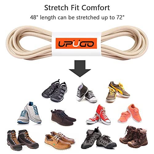 Image of UpUGo Elastic Shoe Laces, No Tie Shoe Laces Tieless for Kids, Adults, Elderly, One Size Fit All