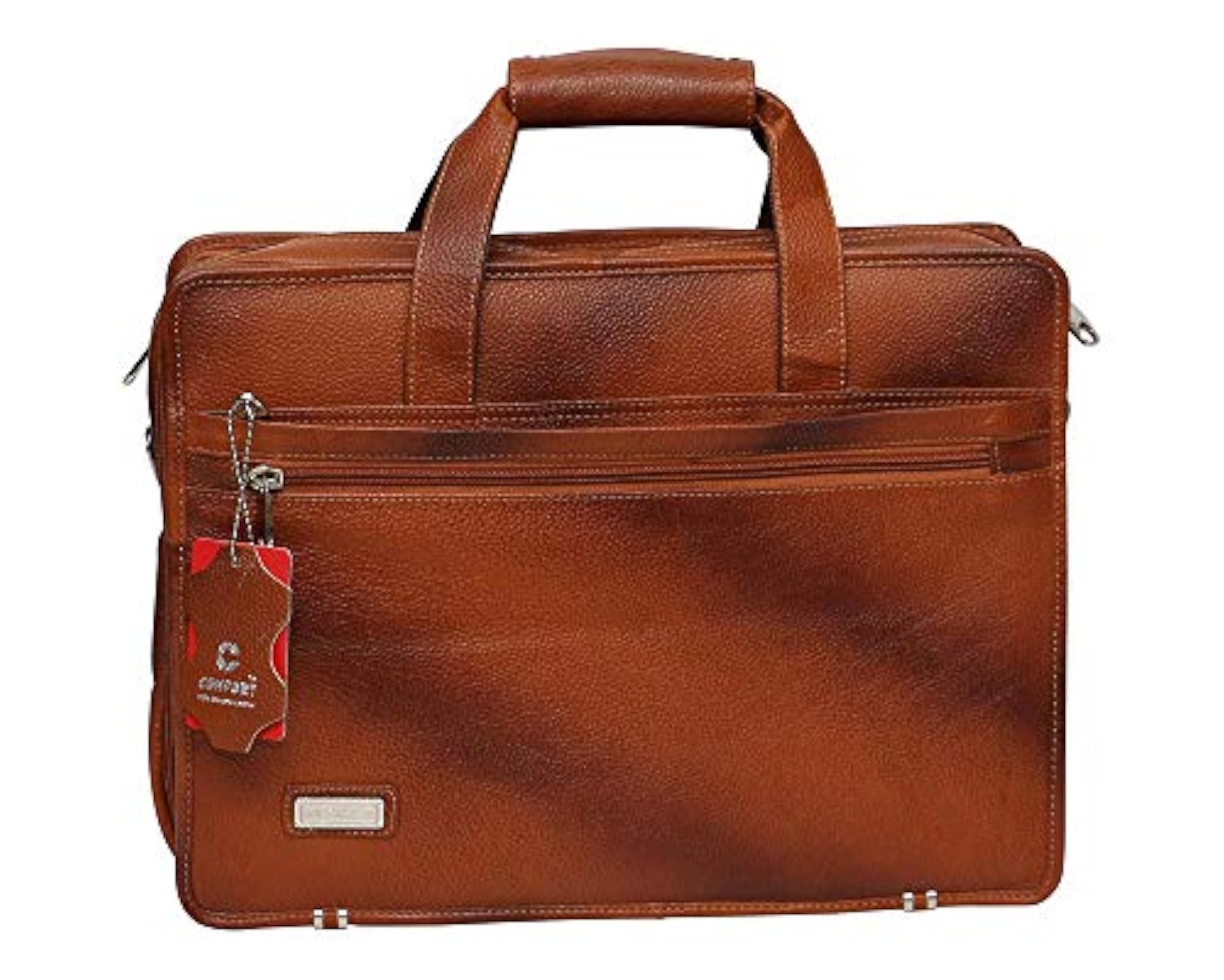 Genuine Leather Business Briefcase Office Bag, 15 Inch