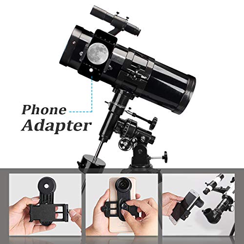 Moutec 114EQ Newtonian Reflector Telescope for Astronomy Beginners Adults, German EQ2 Mount Ideal for Manual Tracking, Great Astronomy Gift for Kids Adults Friends Family - Thumbnail 5