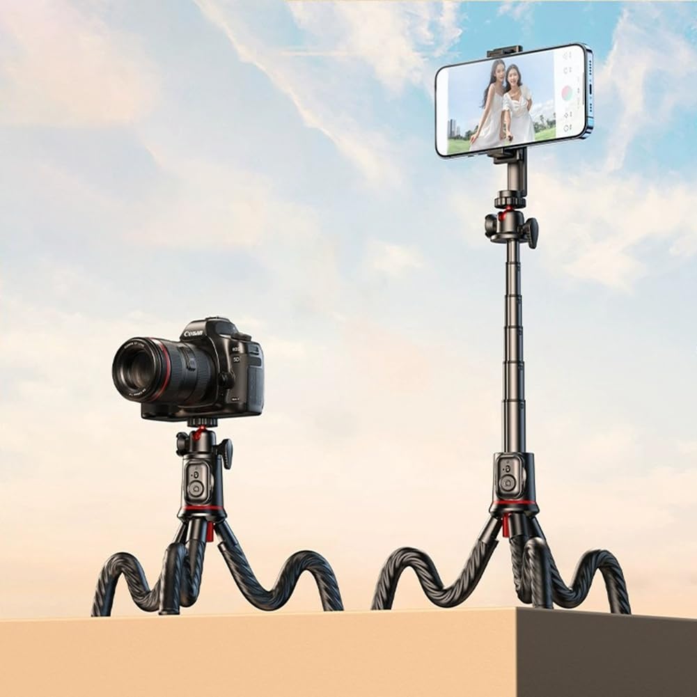 Treppiede per telefono selfie stick treppiedi flessibile allungabile per smartphone e fotocamera con telecomando senza fili, durevole, facile da installare, 500424828