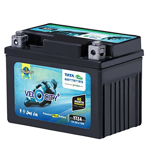 Image of Tata Green Batteries 1419511000 Velocity Plus YTZ4 12V 3Ah Motorcycle Battery (Under Exchange of Old Battery)