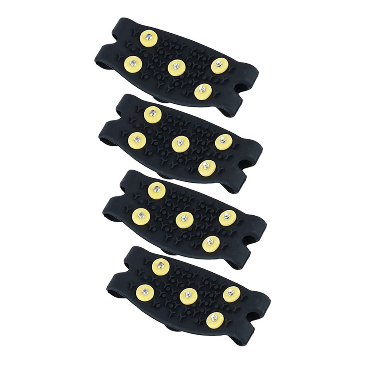 COLLBATH 2pairs Ice Grippers for Shoes Non- Traction Spikes for Boots Easy to Wear Over Footwear for Hiking Jogging Snow Shoveling and Outdoor Activities