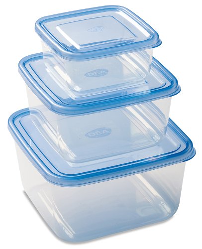 DEA HOME ART864BL - Recipiente, 19 x 19 x 10 cm, Color Azul