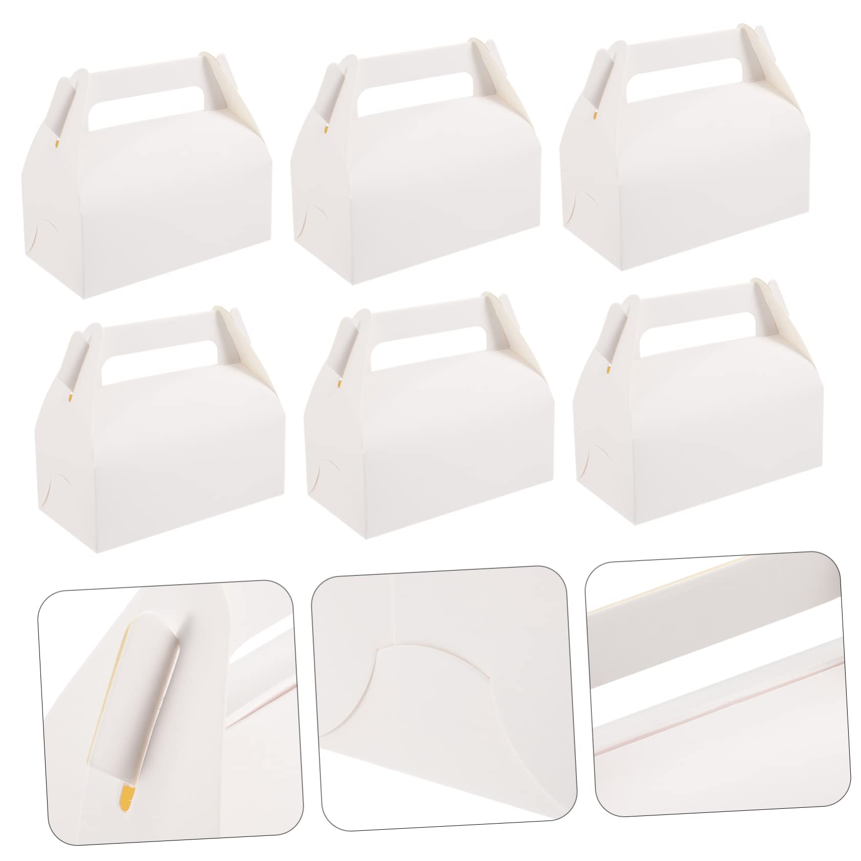 50piezas Cajas De Contenedores De Pastelería Para Fiestas y Bodas Personalizables y Fáciles De Montar Protección Para Postres y Magdalenas