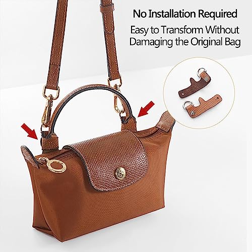 Image of Chispee Leather Shoulder Strap Replacement Set, Adjustable Purse Strap Extender for Crossbody Bag Conversion