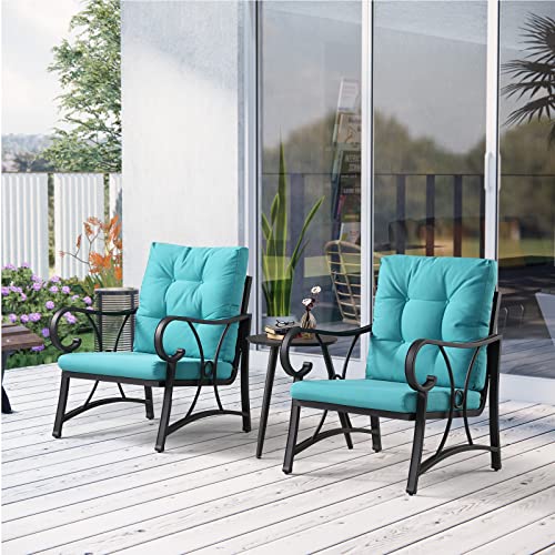Oulluo Patio Bistro Chairs, Aluminum Lounge Arm Chair, Outdoor Club Chairs For Living Room, Comfy All Weather Sofa Chair For Fire Pit,Garden, Backyard, Balcony, Beach, Pool - 928Gn #TOP3