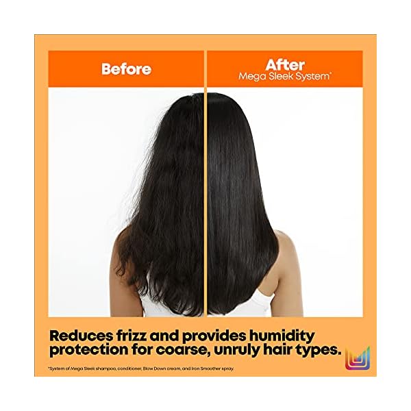 Matrix Mega Sleek Shampoo | Controls Frizz Leaving Hair Smooth & Shiny | With Shea Butter | For Dry, Damaged Hair | Clarifying Shampoo | Salon Professional Shampoo | Packaging May Vary | 10.1 Fl. Oz.