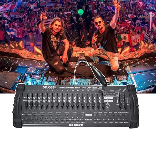 【DISPLAY LED】Questo controller luci DMX è dotato di un luminoso monitor LED che mostra chiaramente le impostazioni di illuminazione correnti. Può selezionare il lavoro richiesto, programmarlo, realizzare un controllo indipendente, far funzionare ogni lampada e realizzare nuove programmazioni. I controlli semplificati facilitano l'avvio anche per i principianti.