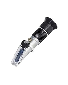 LOHAND Honey Refractometer for Honey Moisture, Scale Range: 0-90% Brix Refractometer, Precision Measuring Sugar Content for Maple Syrup/Wine/Fruit/Drink, Automatic Temperature Compensation