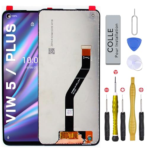CINQ TEQ Ecran LCD Remplacement pour Wiko View 5 / View 5 Plus Modeles W-V851 W-V850 +Kit
