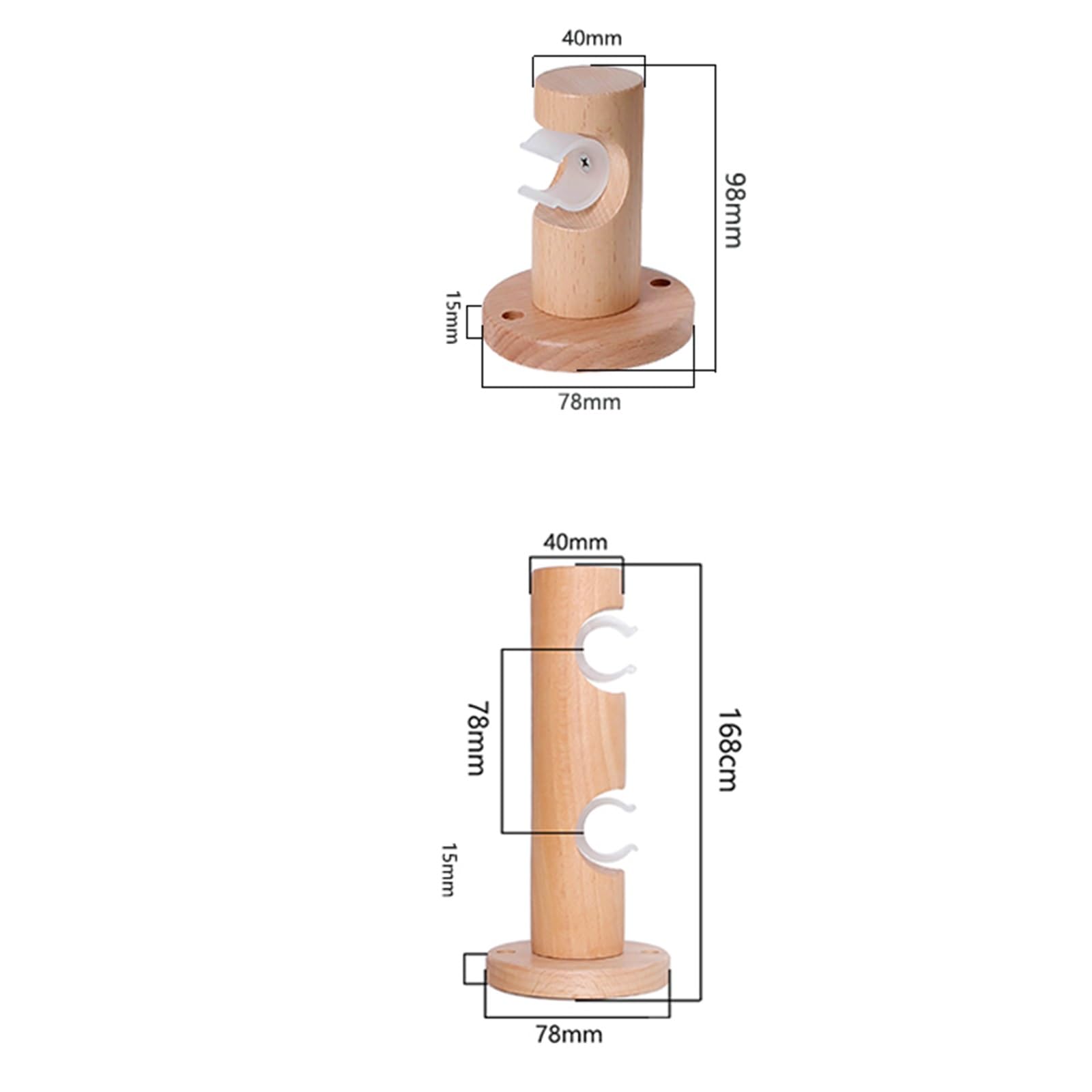 Heavy Du Asta in legno adiubile 90,3126 cm, ideale per camera da letto, cucina e patio, asta singola da 220 cm, decorazione per la casa