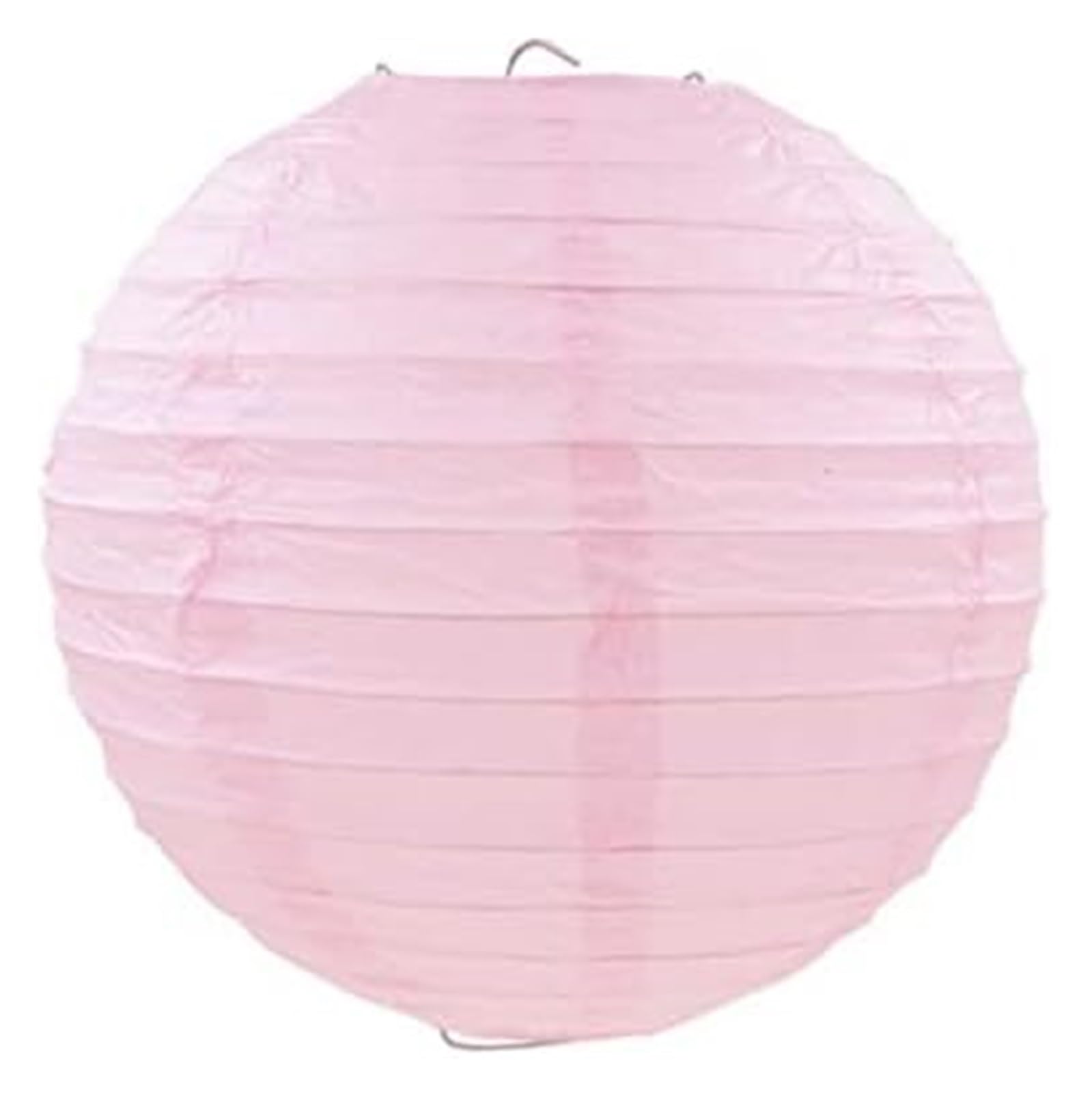 Round Paper Lanterns, Chinese Round Paper Lantern Multicolor 10-40cm Birthday Wedding Decor(Pink,20cm(8inch))