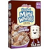 Kellogg's Frosted Mini-Wheats Breakfast Cereal, Kids Cereal, Family Breakfast, Cocoa, 13.3oz Box