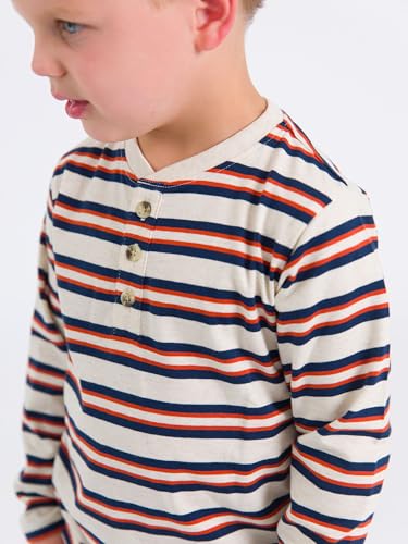 Image of RUGGEDBUTTS Baby /Toddler Boys Long Sleeve Henley Tee - Knit Henley Shirt
