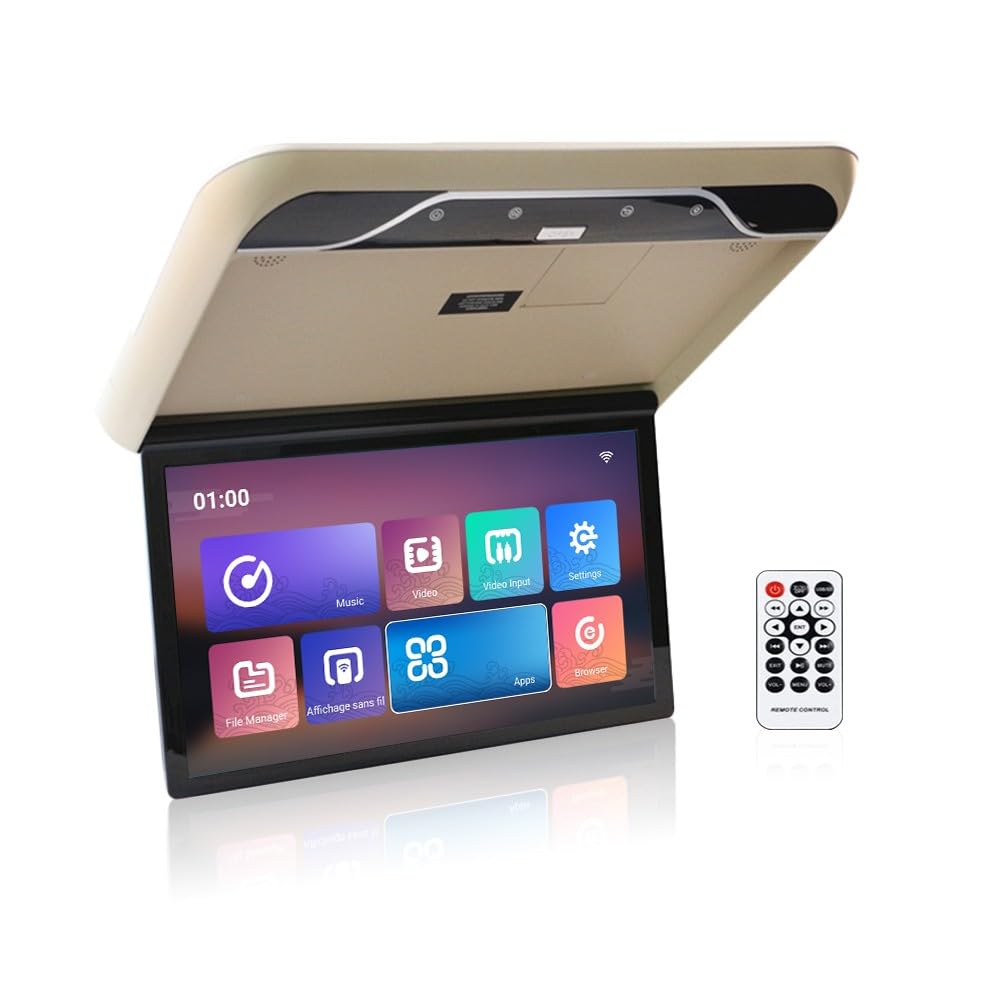 KIMISS Monitor Tetto Auto 19 Pollici Touch Screen 1080P – Android 9.0, 2GB+16GB, Luci Ambientali 16 Colori, Per Camper E SUV - 4