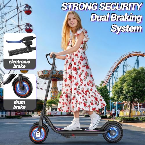 Image of Aovowheel Electric Scooter for Adults, Folding E Scooter with 250W-500W Motor 16-24 Mph Top Speed, Max 15-60Miles Long Range,Commuting Scooters with 6.5'' /8.5'' /10'' /14'' Tires, Dual Brakes