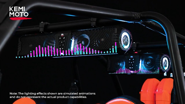 KEMIMOTO 2025 Midnight 60 26-inch UTV Sound Bar Waterproof IP66