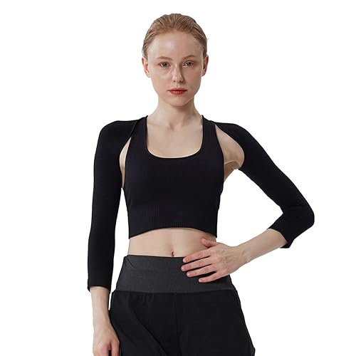 Miniatura 2 de Medsarar Soporte de hombro para hombres y mujeres, protector de manga de compresión de doble hombro para aliviar el dolor de tendinitis crónica,