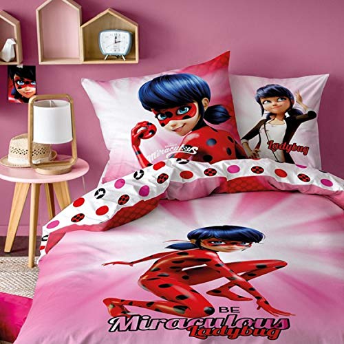 CTI Miraculous Ladybug Ready - Juego de cama (135 x 200 cm,...