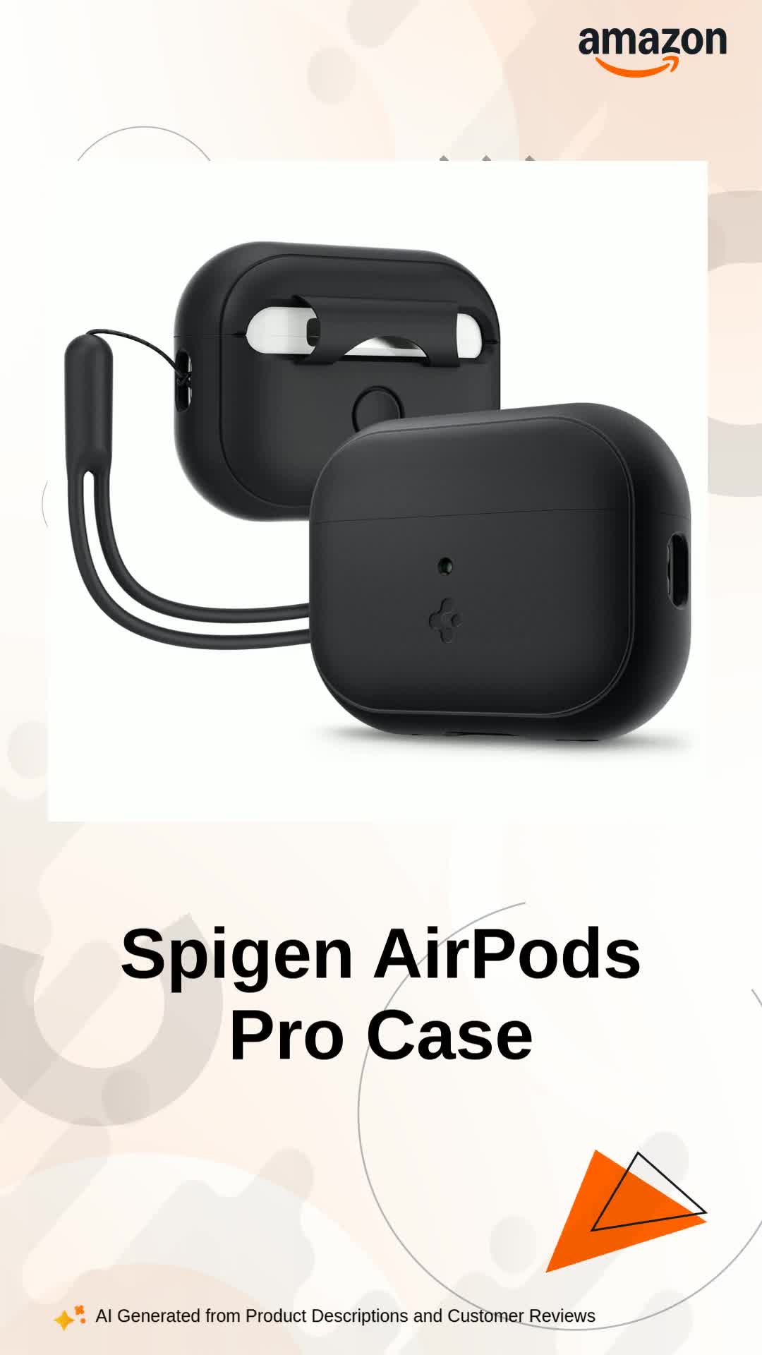 Spigen for AirPods Pro 2(2022/2023) Case, Strap Included, Soft