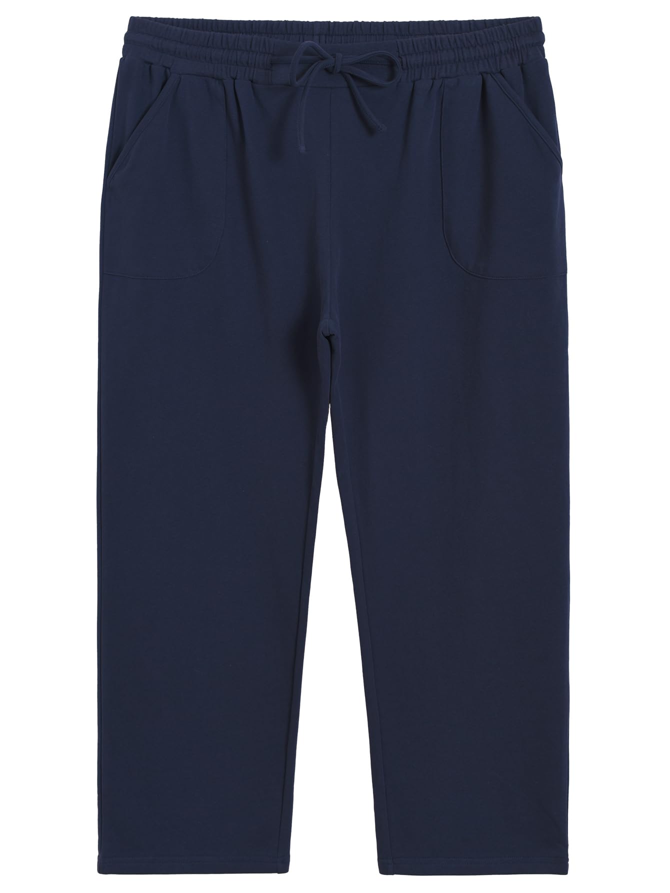 Weintee Womens Plus Size Petite Cotton Pants with Elastic Waist
