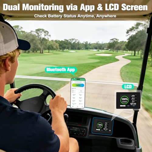 Image of OGRPHY 36V 150Ah Lithium Golf Cart Battery - Conversion Kit: 200A BMS (1000A Peak), Bluetooth Monitor | 70+ Mile Range | 25A Fast Charger | 4000+ Cycles | Metal Case | Fits Club Car, EZGO, Yamaha