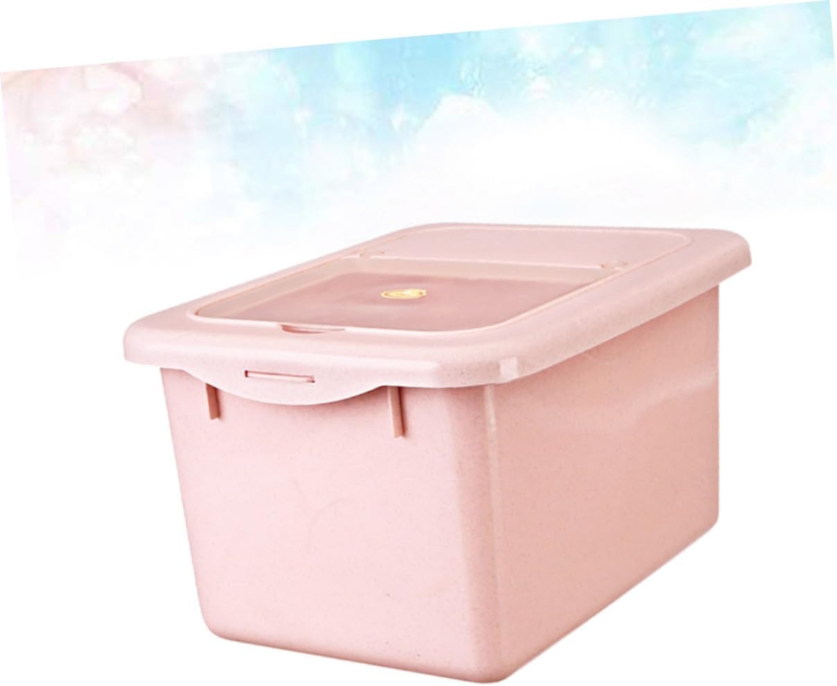 Rice Storage Container Airtight Plastic Bin for and for Grains Cereal Rice and Dry Food Elegant Design for Kitchen Organization
