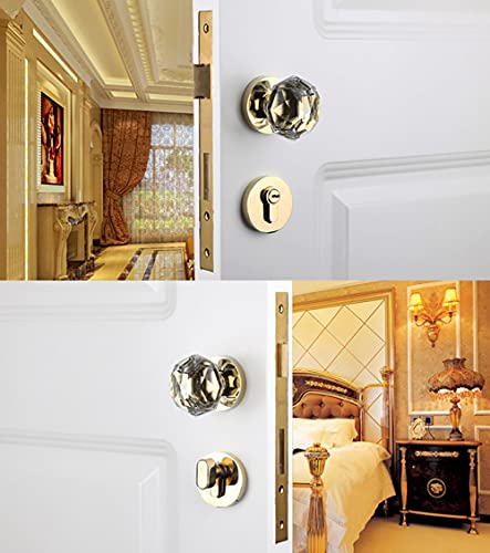 Bouton de porte octogonal en verre transparent pour rénovation de porte moderne - 2