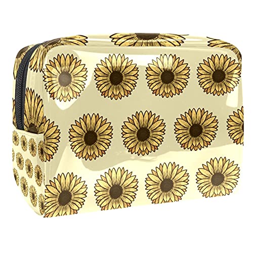 Trousse à maquillage motif fleurs et feuilles multicolore 18.5x7.5x13cm