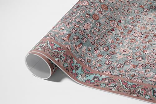 Tapis en vinyle 60x90 cm rectangulaire floral rétro pour porche