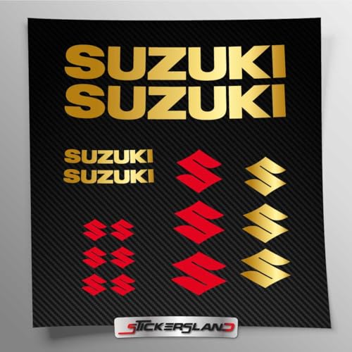 Kit d'autocollants compatibles avec le réservoir et le casque de moto | Autocollant pré-espacé facile à appliquer | lettres logos | Stickersland® –...