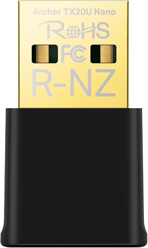 Adaptador TP-Link Nano USB WiFi 6 para PC (Archer TX20U Nano) - Adaptador transceptor de red inalámbrico de doble banda AX1800 2.4G/5G para PC de escritorio, (renovado)