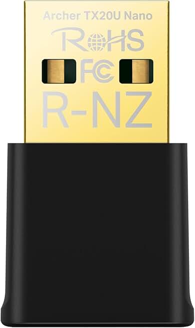 TP-Link Nano USB WiFi 6 Adapter for PC(Archer TX20U Nano) - AX1800 2.4G/5G Dual-Band Wireless Network Transceiver Adapter for Desktop PC, OFDMA, MU-MIMO, WPA3, Travel Size, Supports Windows 11/10