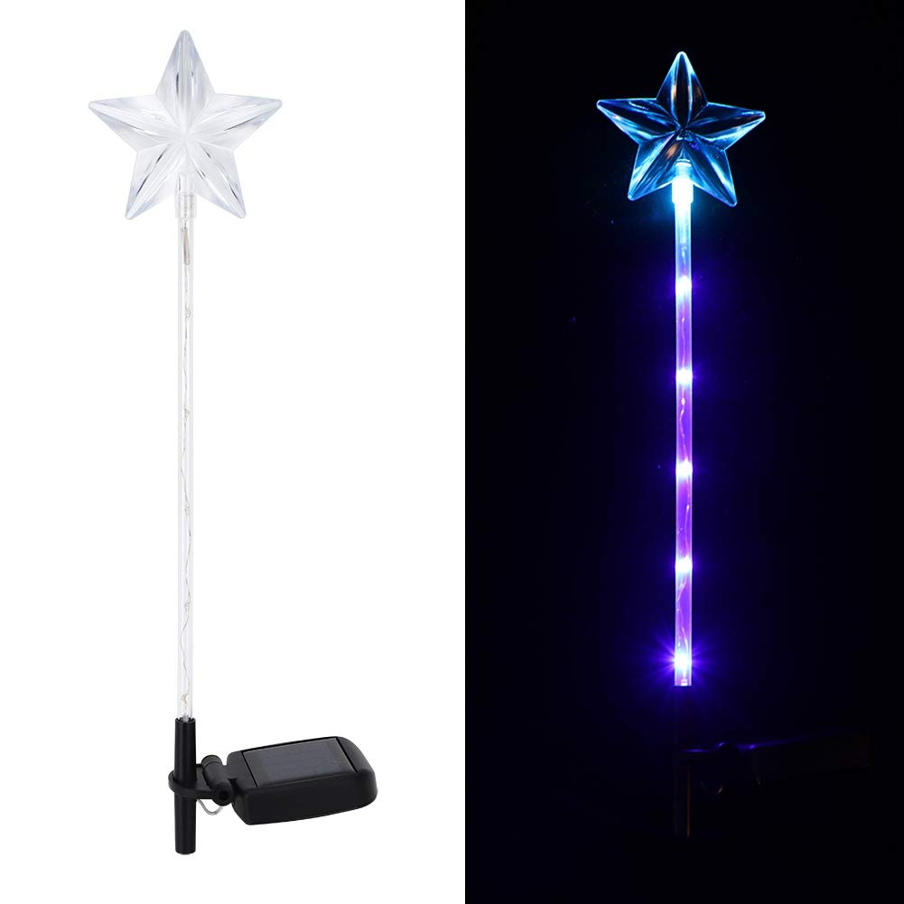 Nurnesy Solar Garden Lights – Sun Moon Star Solar Stake Lights, Waterproof Outdoor Yard Patio Path Decoration (Star Style)
