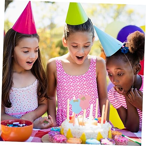 Luxshiny 20 Pçs 1 Conjunto Cupcake Roupas Cartão De Bolo Decoração De Comida Toppers Para Comida Dec