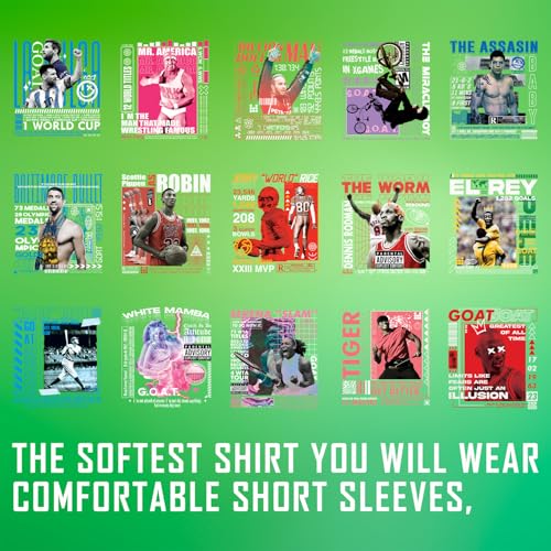 Greatest of All Time Sport Gamer T-Shirts with 32 Best Prints Design4