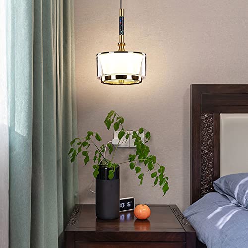 Lustre plafonnier LED industriel 12W avec abat jour acrylique