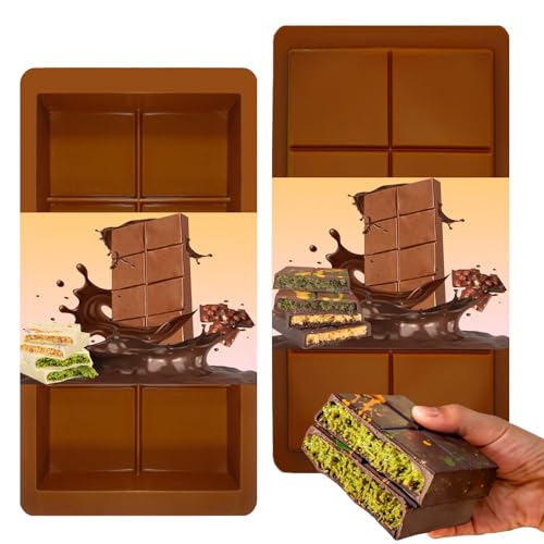 2 Piezas Molde Chocolate, Molde de Silicona, Moldes De Silicona Para Chocolat, Moldes de Chocolate Dubái, Molde de silicona para chocolate, Para Chocolates Pralinés y Dulces Caseros