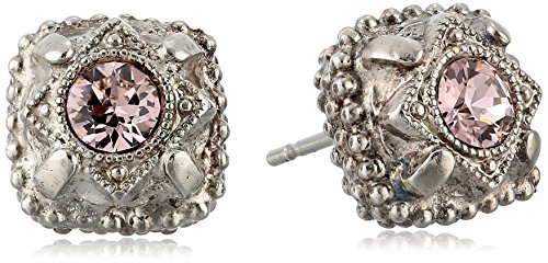 Sorrelli "French Blush" Crystal Pyramid Stud Earrings