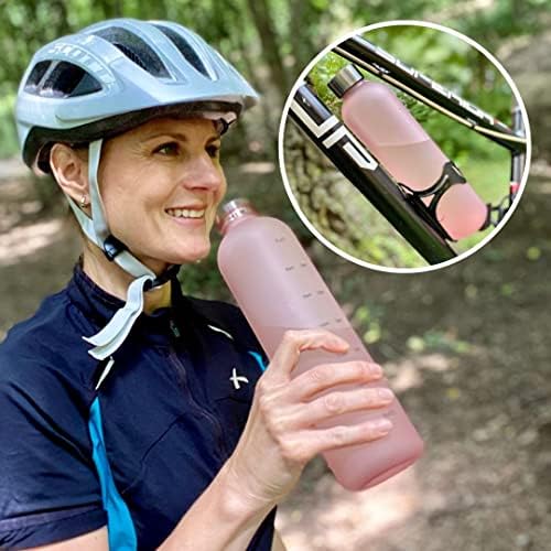Life & Passion Non Toxic Plastic Water Bottle (1 Litre) with Time Markings, BPA Free Tritan, Leakproof, Lightweight, slim, ideal for School, Sport, Outdoor, Office