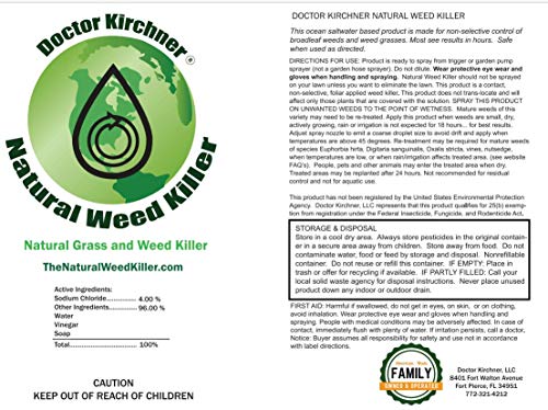 Doctor Kirchner Natural Weed & Grass Killer (1 Gallon) No Hormone Disrupting Chemicals