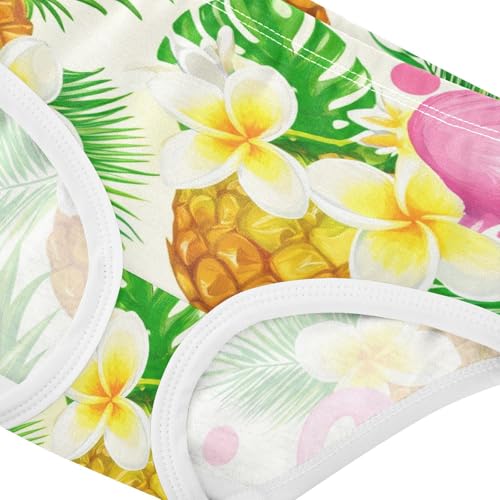 Cotton Girls Underwear Toddlers Tropical Pink Flamingos Panties for Girl Funny Kids Briefs Undies 2t4