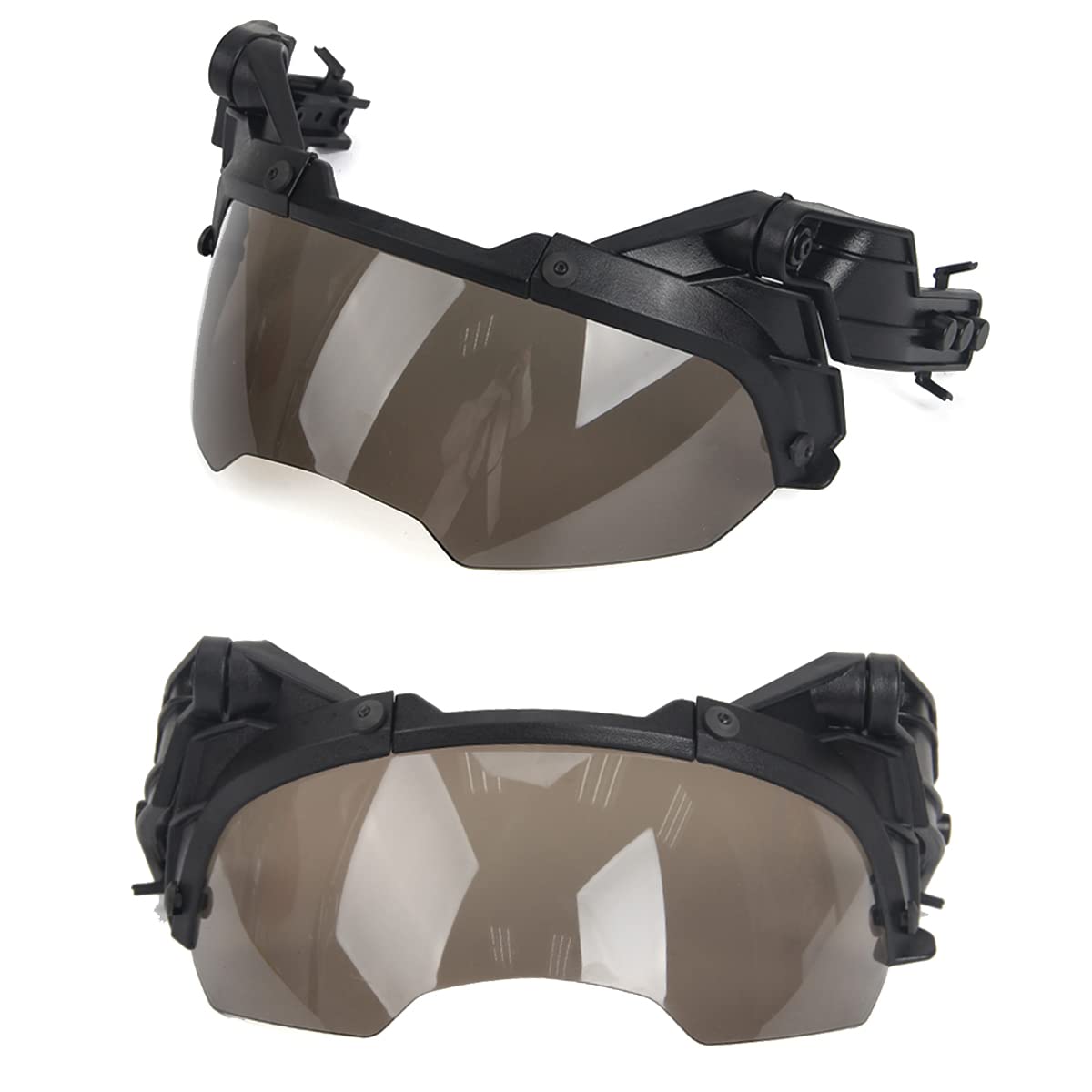 Equipaggiamento tattico, Casco da Gioco di Paintball con Visiera Torcia elettrica Lampeggiante Set di copricasco per Softair sparatutto Giochi di Guerra Oggetti di Scena