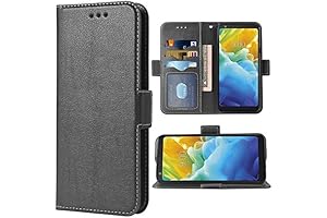 LG Stylo 4 Case with Card Holder: Premier Leather Folio Flip Wallet with Kickstand