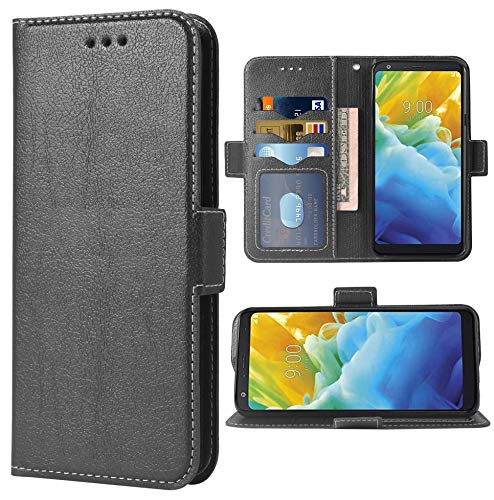 Phone Case for LG Stylo 4 Folio Flip Wallet Case,PU Leather Credit Card Holder Slots Full Body Protection Kickstand Hard Hybrid Protective Phone Cover for Stylo4 Plus LGstylo4 4Plus 4+ Q Stylus Black