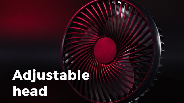 Ventilatore USB Da Tavolo Con Design Motore Aeronautico – Umidificatore A Spruzzo, Luci LED Rosse E Velocità Regolabile, Per Scrivania E Cameretta (Blu)