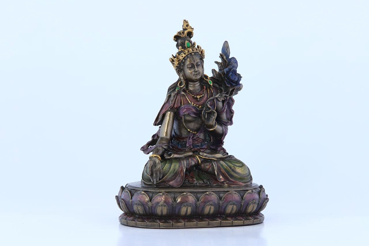 Estatua de Tara blanca, Estatua de Tara, 6 pulgadas, Diosa tibetana, Dios tibetano, Budismo, Salvador budista, Estatua de Tara blanca, Tara blanca